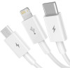 Baseus ������� USB 3��1 Superior Series, USB �� MicroUSB / USB-C / Lightning, 3.5A, 1m (�����) - (P10320105221-00)