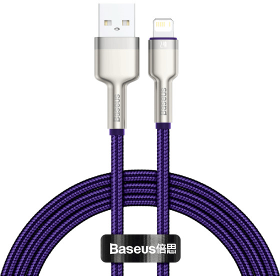 Baseus ������� USB �� Lightning Cafule, 2.4A, 1m (���) - (CALJK-A05)