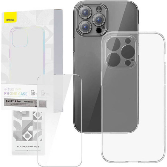 Baseus ���� ��� ������������� ������ Tempered Glass Corning ��� iPhone 14 Pro (��������) - (P60112202201-01)