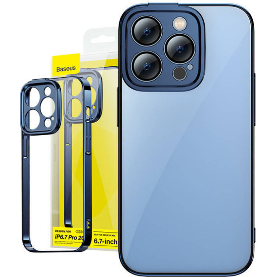 Baseus ���� Glitter ��� ������������� ������ Tempered Glass ��� iPhone 14 Pro Max (����/��������) - (ARMC021503)