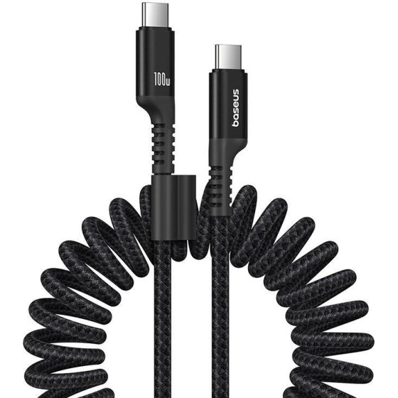 Baseus Fast Charging Cable USB-C to USB-C Fish-Eye 100W, 1m (black) - (P10320203111-00)