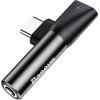 Baseus ����������� ���� USB-C �� Mini Jack 3.5mm + USB-C (�����) - (CATL41-01)