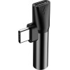 Baseus ����������� ���� USB-C �� Mini Jack 3.5mm + USB-C (�����) - (CATL41-01)