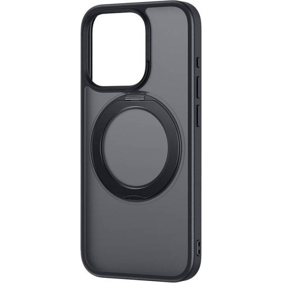 Baseus Phone Case SkyRing Magnetic with Stand for iP 14 Pro Max + tempered-glass and cleaning kit (black) - (P60161005101-04)