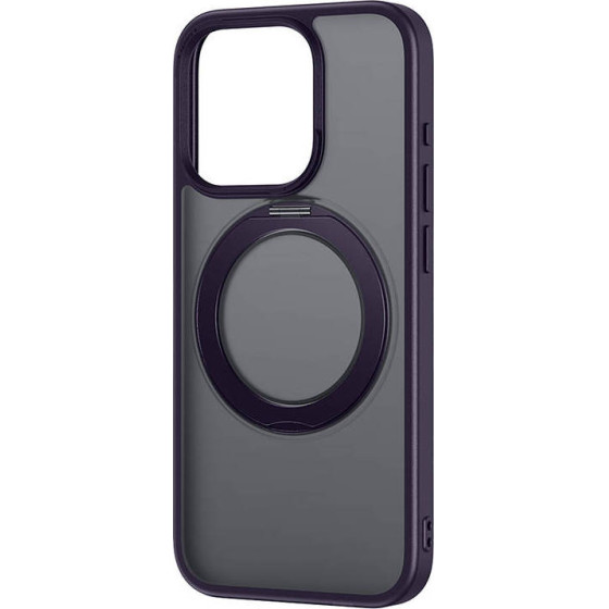 Baseus Phone Case SkyRing Magnetic with Stand for iP 14 Pro Max + tempered-glass and cleaning kit (purple) - (P60161005511-02)