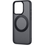 Baseus Phone Case SkyRing Magnetic with Stand for iP 15 Pro + tempered-glass and cleaning kit (black) - (P60161006101-05)