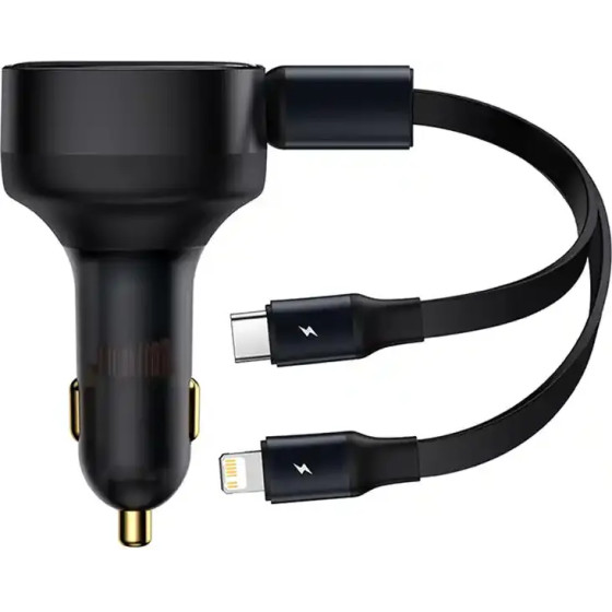 Baseus ��������� ����������� Enjoyment �� ������� USB-C + Lightning 3A, 30W (�����) - (CGTX000001)