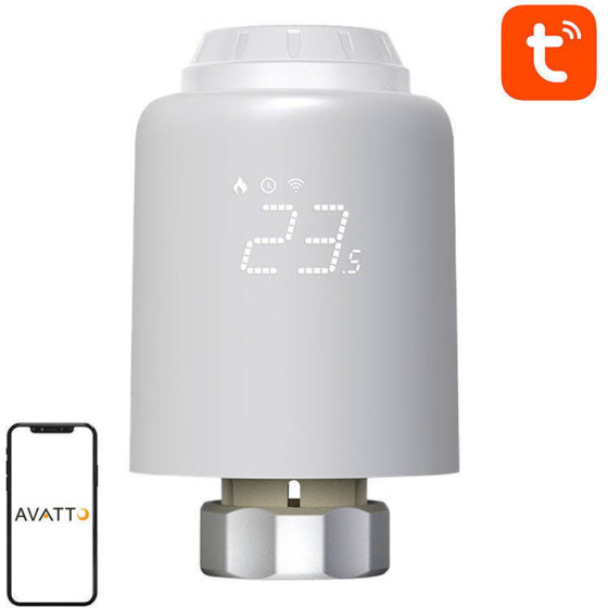 Avatto ������� ������� ���������� ��� ���� ��������� Zigbee 3.0 Tuya (�����) - (TRV07)