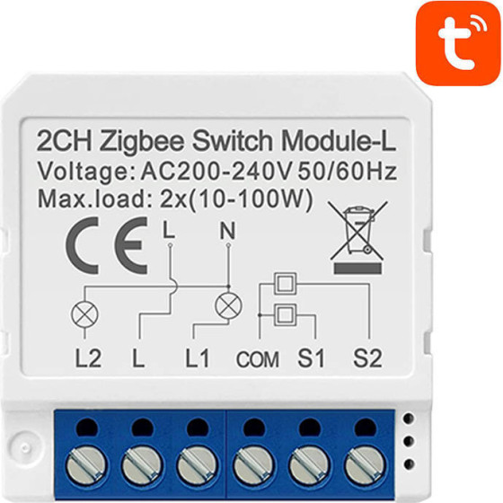 Avatto Smart Switch Module Zigbee No Neutral Tuya - (LZWSM16-W2)
