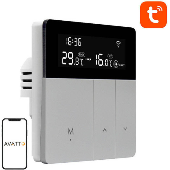 Avatto ������� ����������� ��������� ����� WT50 3A Wi-Fi Tuya (�����/�����) - (WT50-WH-3A)