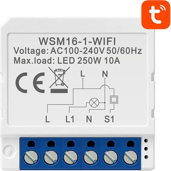 Avatto ������� ���������� ��������� Wifi Tuya (�����) - (WSM16-W1)