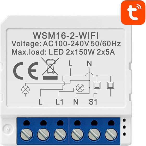 Avatto ������� ���������� ��������� Wifi Tuya (�����) - (WSM16-W2)