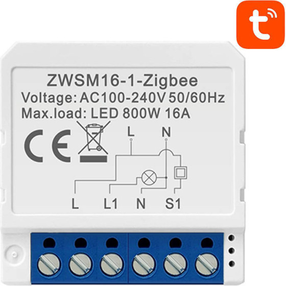 Avatto ������� ���������� ��������� Zigbee Tuya (�����) - (ZWSM16-W1)