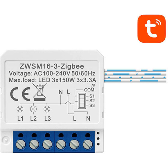 Avatto ������� ���������� ��������� Zigbee Tuya (�����) - (ZWSM16-W3)