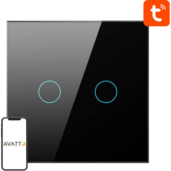 Avatto ������� ��������� �������� Zigbee (2 �������) Tuya (�����) - (ZTS02-EU-B2)