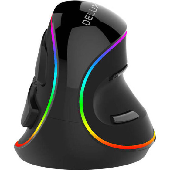 Delux Wired Vertical Mouse 4000DPi Rgb - (M618Plus)