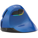Delux Wireless Vertical Mouse M618MIni BT4.0 + 2.4GHz 4000DPi Rgb (blue) - (M618 Mini BLUE)