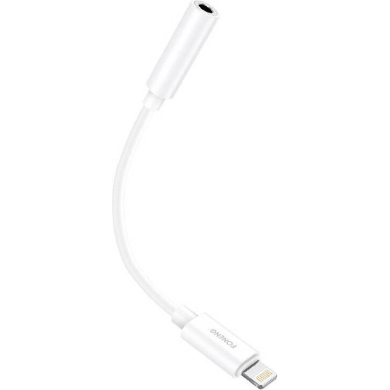 Foneng Audio Cable 3.5mm Jack To Iphone BM20 (white) - (BM20 White)