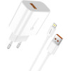 Foneng Fast Charger 1x Usb QC3.0 EU46 18W + Usb Lightning Cable - (EU46 iPhone)