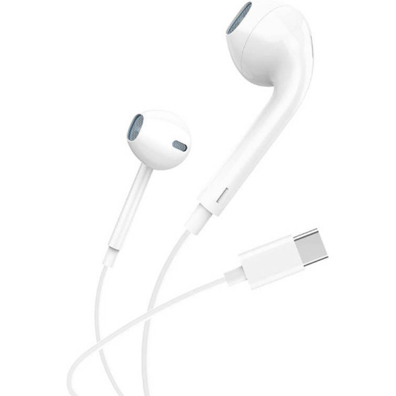 Foneng In-Ear headphones, Wired T15, USB-C, 1.2m (white) - (T15 Type-C / White)