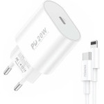 Foneng ��������� EU39, 1x USB, Pd 3.0 20W �� ������� USB-C �� Lightning (�����) - (EU39 Type-C To iPhon)