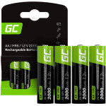 Green Cell Rechargeable Batteries Sticks 4x Aa HR6 2000 Mah - (GR02)