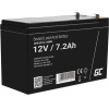 Green Cell Rechargeable Battery Agm 12V 7.2Ah Maintenancefree For Ups Alarm - (AGM05)