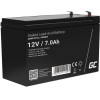 Green Cell Rechargeable Battery Agm 12V 7Ah Maintenancefree For Ups Alarm - (AGM04)