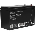 Green Cell Rechargeable Battery Agm 12V 7Ah Maintenancefree For Ups Alarm - (AGM04)