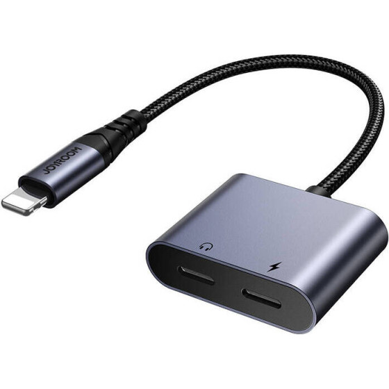 Joyroom 2-in-1 Audio Adapter Lightning To Double Lightning (black) - (SY-L02)