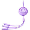 Joyroom 3in1 Colorful Usb To USB-C/Lightning/Micro Usb Cable 3.5A, 1m (purple) - (S-A40 Purple)