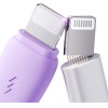 Joyroom 3in1 Colorful Usb To USB-C/Lightning/Micro Usb Cable 3.5A, 1m (purple) - (S-A40 Purple)