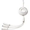 Joyroom 3in1 Colorful Usb To USB-C/Lightning/Micro Usb Cable 3.5A, 1m (white) - (S-A40 White)