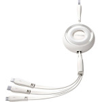 Joyroom 3in1 Colorful Usb To USB-C/Lightning/Micro Usb Cable 3.5A, 1m (white) - (S-A40 White)