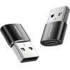 Joyroom Adapter Usb male-Female Type-C (2 pieces) (black) - (S-H152)