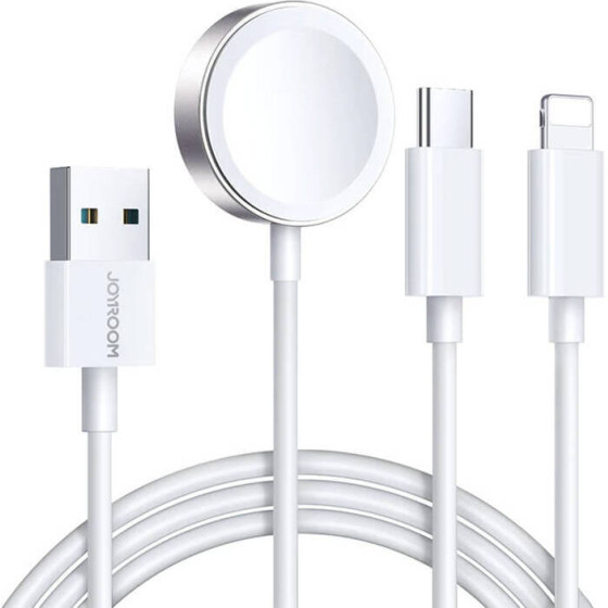 Joyroom Apple Watch Magnetic Charger Lightning + USB-C 5V 1.2m (White) - (S-IW008)
