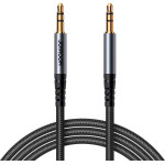 Joyroom Aux Cable 3.5mm Mini Jack To 3.5mm Mini jack, braided, 1.2m (black) - (SY-A08)