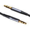Joyroom Aux Cable 3.5mm Mini Jack To 3.5mm Mini jack, braided, 1.2m (black) - (SY-A08)