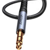 Joyroom Aux Cable 3.5mm Mini Jack To 3.5mm Mini jack, braided, 1.2m (black) - (SY-A08)