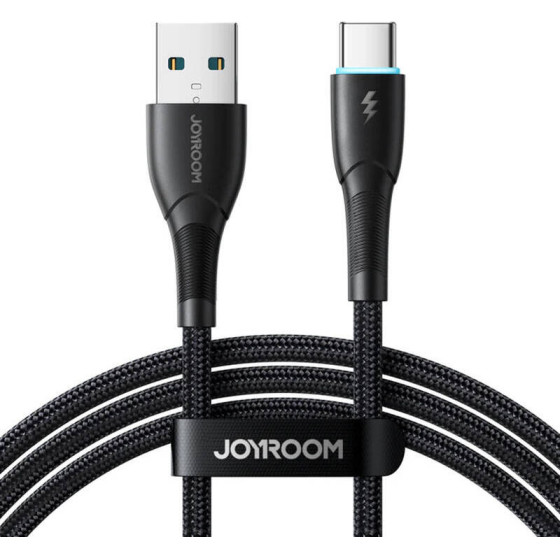 Joyroom Cable SA32-AC3 Starry Usb To USB-C, 3A, 1m Black - (SA32-AC3 1m Bl)