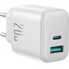 Joyroom Dual-Port (A+C) Power Charger (white) - (JR-TCF21)