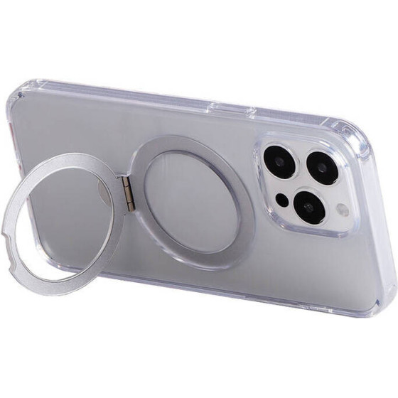 Joyroom Magnetic Protective Phone Case With Holder JR-BP004 For Iphone 15 Pro (transparent) - (JR-BP004 Ip 15 Pro T)