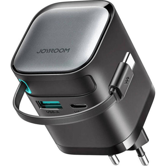 Joyroom Power Charger With Retractable Cable 65W TCL02 Gan - (JR-TCL02)