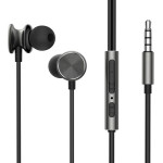 Joyroom Wired Earphones JR-EW03, Half In Ear (Dark Grey) - (JR-EW03 Dark Gray)