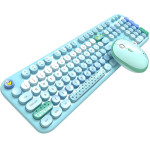 MOFII Lovely 2.4G Wireless Keyboard + Mouse Set (Blue) - (Lovely SMK-693M2AGB)