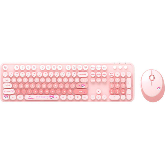 MOFII Sweet New 2.4G Wireless Keyboard + Mouse Set (Pink) - (Sweet SMK-623387AG)