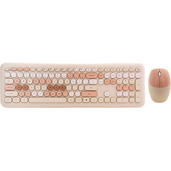 MOFII Wireless Keyboard + Mouse Set 666 2.4G (beige) - (SMK-666395AG Beige)