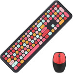 MOFII Wireless Keyboard + Mouse Set 666 2.4G (Black&Red) - (SMK-666395AG BR)