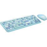 MOFII Wireless Keyboard + Mouse Set 666 2.4G (Blue) - (SMK-666395AG Blue)