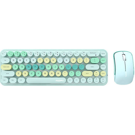 MOFII Wireless Keyboard + Mouse Set Bean 2.4G (Green) - (SMK-676367AG Green)